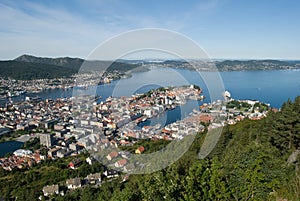 Panorama of Bergen (Norway)