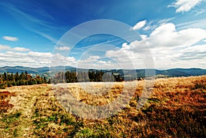 Panorama of Beskidy Mountains, Poland
