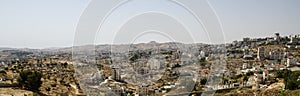 Panorama of Bethlehem with Herodium hill