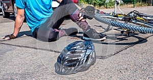 Panorama Bicycle accident on the Street