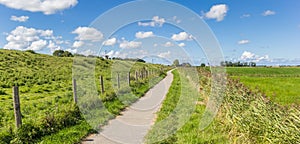 Panorama of a bicycle path along a near Garnwerd