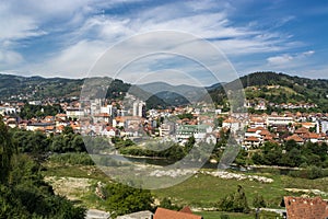 Panorama of town Bijelo Polje, Montenegro photo