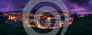 Panorama of Bilbao at night