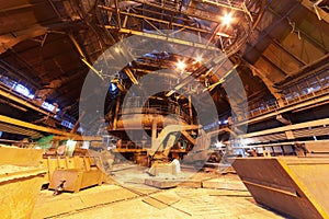 Panorama of blast furnace workshop