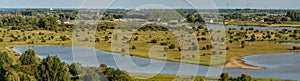 Panorama of Blauwe Kamer nature reserve nearby the city of Rhenen, as seen from the Grebbeberg observation point