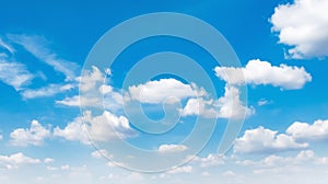 panorama blue sky with cloud and sunshine background