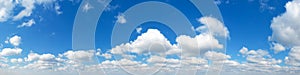 Panorama Blue sky and white clouds. cloud in the blue sky background