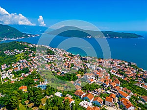 Panorama of Boka Kotorska from Herceg Novi, Montenegro