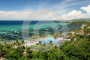 Panorama of Bolabog beach. Boracay Island. Aklan. Western Visayas. Philippines