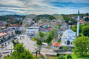 Panorama of Bosnian town Gradacac