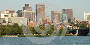 Panorama of Boston Harbor and Skyline