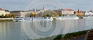 Panorama of Bratislava with Danube