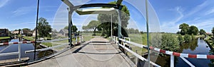 Panorama from a bridge over a canal in the town Belt-schultsloot