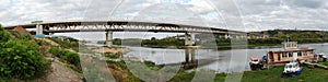 Panorama of the bridge over the Oka river
