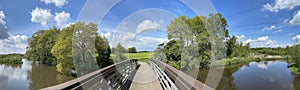 Panorama from a bridge over the river Beneden Regge photo