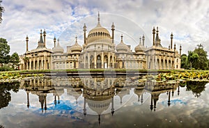 Panorama of Brighton pavilion, England