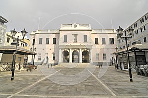 Panorama of the British port of Gibraltar