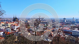 Panorama of Brno roofs from the Spilberk Castle, Czech Republic