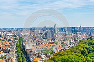 Panorama of Brussels from Koekelberg basilica in Belgium