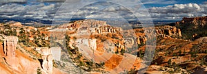 Panorama of Bryce Canyon in the later afternoon
