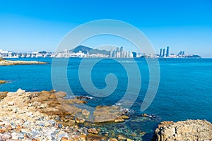 Panorama of Busan viewed from Igidae, Republic of Korea