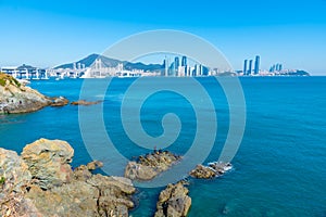 Panorama of Busan viewed from Igidae, Republic of Korea