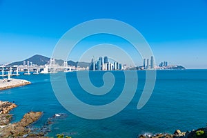 Panorama of Busan viewed from Igidae, Republic of Korea