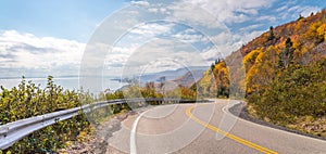 Panorama of Cabot Trail Highway photo