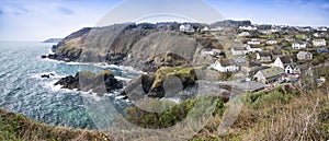 Panorama of Cadgwith village and harbour