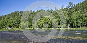 Panorama of Cahaba Rive in the Spring