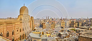 Panorama of Cairo from Bab Zuwayla Gate, Egypt photo