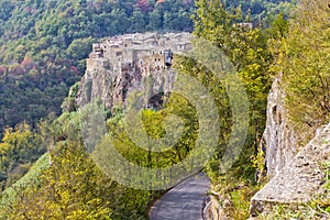 Panorama of Calcata, Italy.