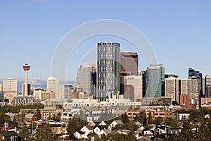 Panorama of Calgary at sunrise