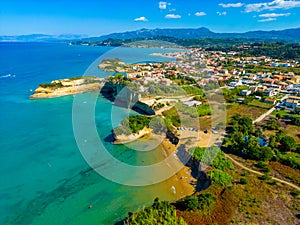 Panorama of the Canal d'amour at Greek town Sidari