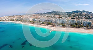 Panorama of Cannes, Cote d\'Azur, France, South Europe. Nice city and luxury resort of French riviera. Famous destination