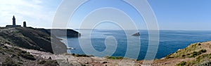 panoramic view of the coast of Cap FrÃ©hel, CÃ´tes d\'Armor, Brittany, France photo