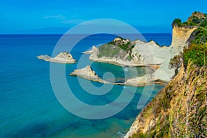 Panorama of Cape Drastis a Corfu island, Greece