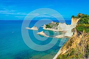 Panorama of Cape Drastis a Corfu island, Greece