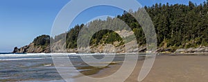 Panorama of Cape Falcon on the Oregon coast