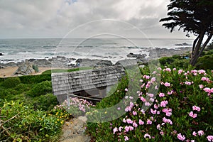 Panorama from Casa de Isla Negra house museum of Pablo Neruda. Isla Negra. Chile