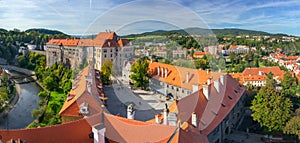 Panorama of castle in Cesky Krumlov