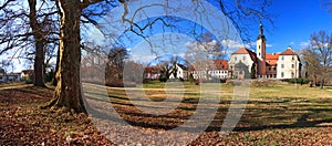 Panorama of Castle Machern in Germany