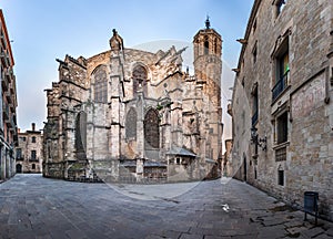 Panorama of Cathedral of the Holy Cross and Saint Eulalia photo