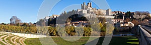 Panorama of Cathedral of Saint Nazaire, Beziers, France