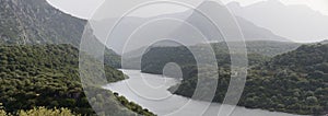 Panorama of Cedrino river of Sardinia