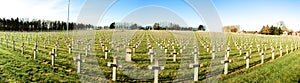 Panorama cemetery of French soldiers from World War 1 in Targette.
