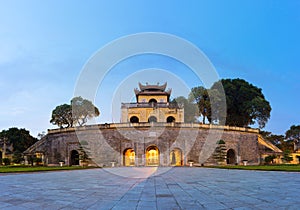 Panorama Central sector of Imperial Citadel of Thang Long,the cultural complex comprising the royal enclosure first built during t