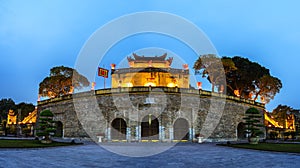 Panorama Central sector of Imperial Citadel of Thang Long,the cultural complex comprising the royal enclosure first built during t