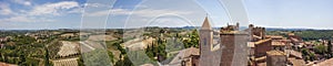 Panorama of Certaldo, in the middle of Valdelsa, Tuscany. photo