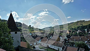 Panorama of the Characteristic Village of Biertan,
